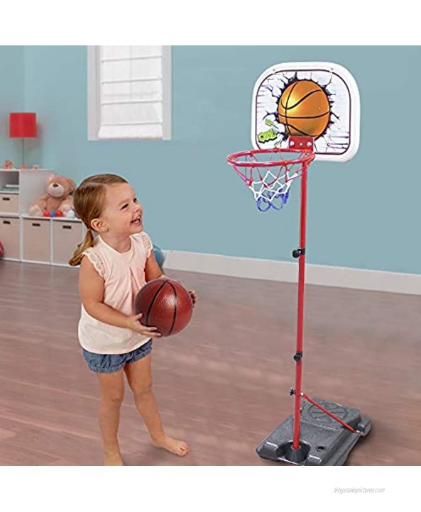 SOWOW Toddler Basketball Hoop for Kids Kids Basketball Hoop Adjustable Height Mini Basketball Hoop for Toddler 3 Years Old