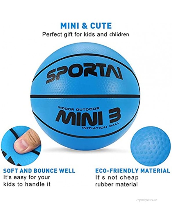 Stylife Mini Basketballs for Kids 1 PCS Hoop Basketball First Basketball for Children & Teenagers 5 Inch Blue