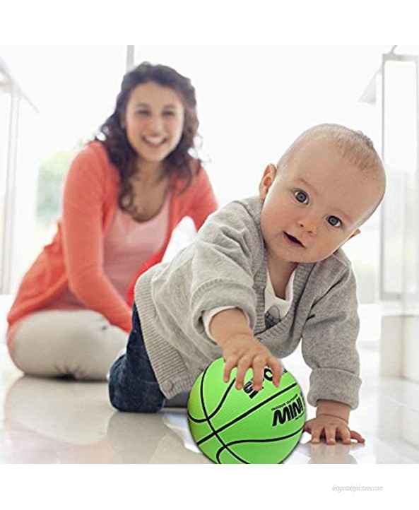 Stylife Mini Basketballs for Kids 1 PCS Hoop Basketball First Basketball for Children & Teenagers 5 Inch Green 1 Pcs