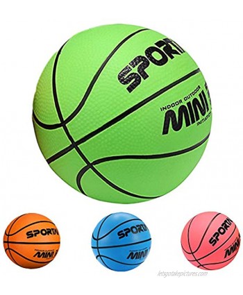 Stylife Mini Basketballs for Kids 1 PCS Hoop Basketball First Basketball for Children & Teenagers 5 Inch Green 1 Pcs