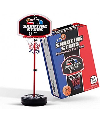 Toddler Basketball Hoop Stand Adjustable Height 2.5 4 ft Mini Indoor Basketball Goal Toy with Ball & Pump for Baby Kids Boys Girls Outdoor Play Sport for Age 2 3 4 5 Years Old Mini Basketball Toy