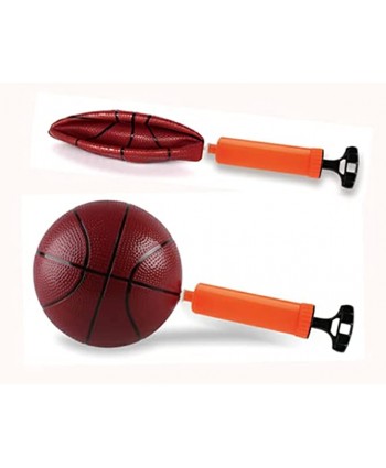 TRANOMOS 3 Pack 5.5 inch Mini Inflatable Basketball and Pump for Trampoline Basketball Hoop Fit for Kids Soft and Bouncy