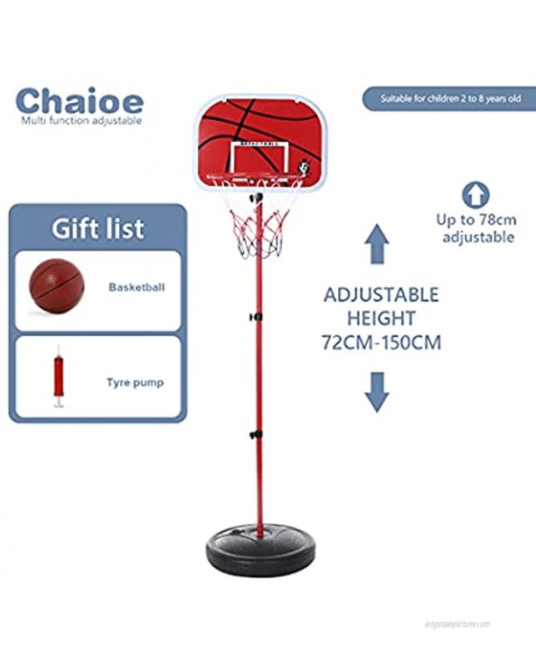 Vatocu Toddler Basketball Hoop Stand Adjustable Height Basketball Backboard Toy Indoor Outdoor Basketball Sport Activities Gift Toys for Kids Ages 2 to 8 Years Old