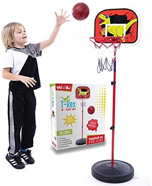 whoobli Basketball Hoop for Kids Ages 3-5 Years with Adjustable Height Perfect for Mental & Physical Health of Kids Toddlers