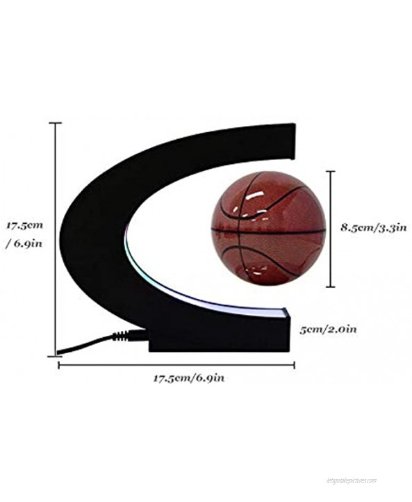 WYOUTDOOR Levitation Basketball Sports Fans Creative Gift Floating Basketball with LED Night Light Festivsal Souvenir Basketball Gifts Suitable for Kids Boyfriend Office Home Decoration