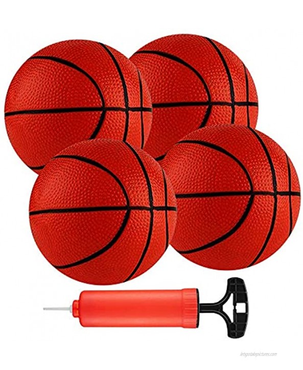 YAOASEN Toddler Kids Replacement Mini Toy Basketball Inflation Mini Ball ,Pool Basketballs Ball Hoop Indoor Outdoor Toy with Pump and Basketball Needles