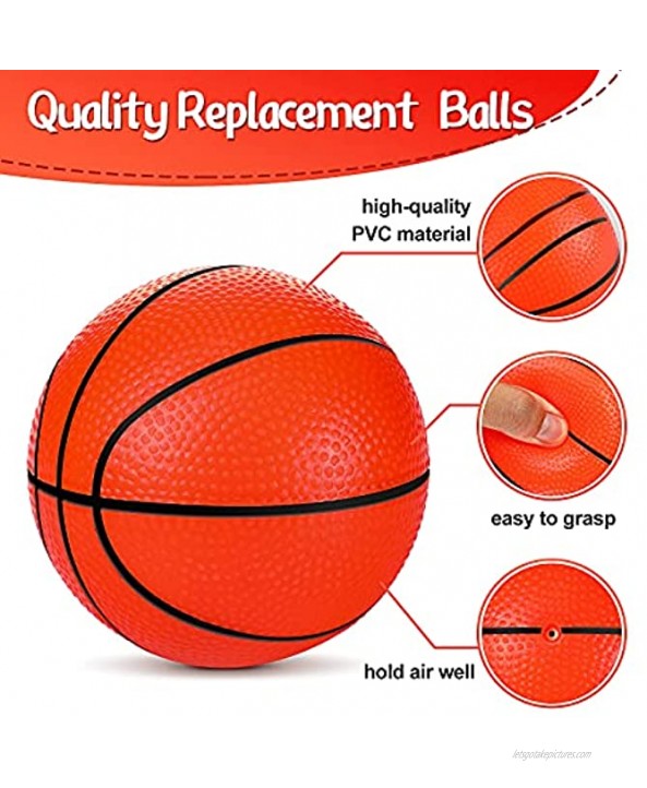 Zhanmai 6 Pieces Mini Replacement Balls 4.75 Inch Soft Sports Balls with Air Pump Inflatable Basketball Soccer Ball for Boys Girls Home School Party Sports Center