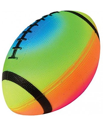 6.5 Inches Mini Size Rainbow Color One PVC Football for Young Kids Sold Deflated Sports Ball Toy School Carnival Reward Super Bowl Gifting Ideas for Small Kids