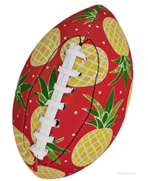 Aopwsrlyi Rugby Toy Rugby Toy with Pineapple Pattern，Fillable Football for Underwater Games Passing Dribbling Sports Football Pool Games for Teens Kids or Adults（Pineapple）