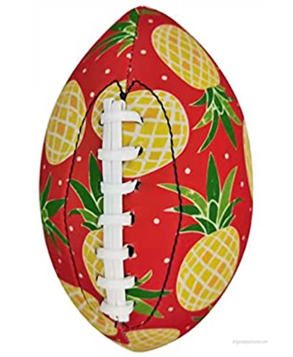 Aopwsrlyi Rugby Toy Rugby Toy with Pineapple Pattern，Fillable Football for Underwater Games Passing Dribbling Sports Football Pool Games for Teens Kids or Adults（Pineapple）