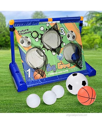 Electric Moving Football Goal Net Set Football Target Toss with Footballs and Pump,Interactive Shooting Game Toys for Indoor Outdoor Sports Ball Game Gift for Boy Girl 3 4 5 6 7+ A