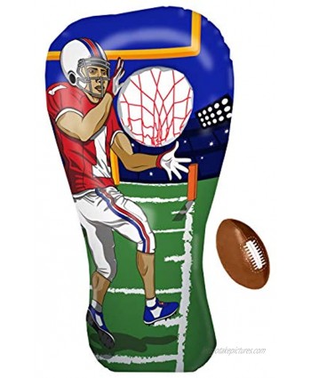 Inflatable Football Toss Target Party Game Sports Toys Gear and Gifts for Kids Boys Girls and Family