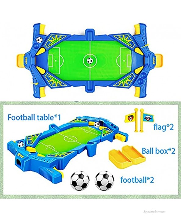 LHZMD Mini Table Football Game Indoor 2-Player Party Tabletop Soccer Toy Gift for Kids Adults Promote Friendship & Parent-Child Relationship,B