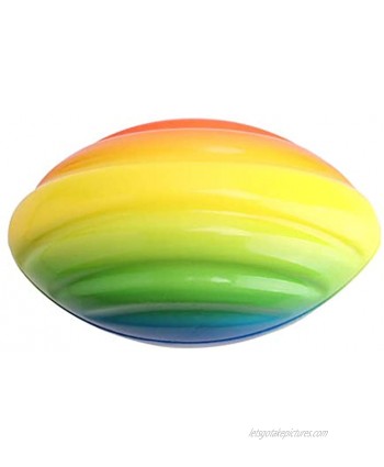 simhoa 8.3 Inch Rainbow Foam Spiral Football Easy to Grip and Throw Perfect for