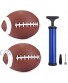 YAPASPT 2Pack Football with Pump- Mini American Rubber Footballs Handheld Kids Bouncy and Soft 7.5”Water Beach Ball Come DeflateBrown