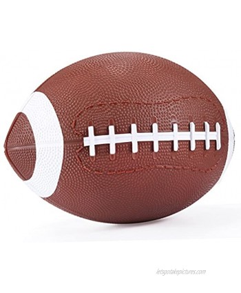 YAPASPT Kids Football- 7.5”Small Ball Toy for Kids- Mini American Footballs Handheld Bouncy and Soft Water Beach Ball- Come DeflatedBrown