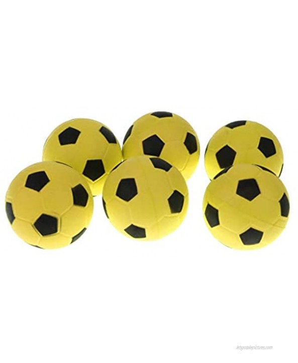 YIJU 12pcs 6.3cm EVA Foam Bouncing Football Balls Kids Sport Game Toys Yellow