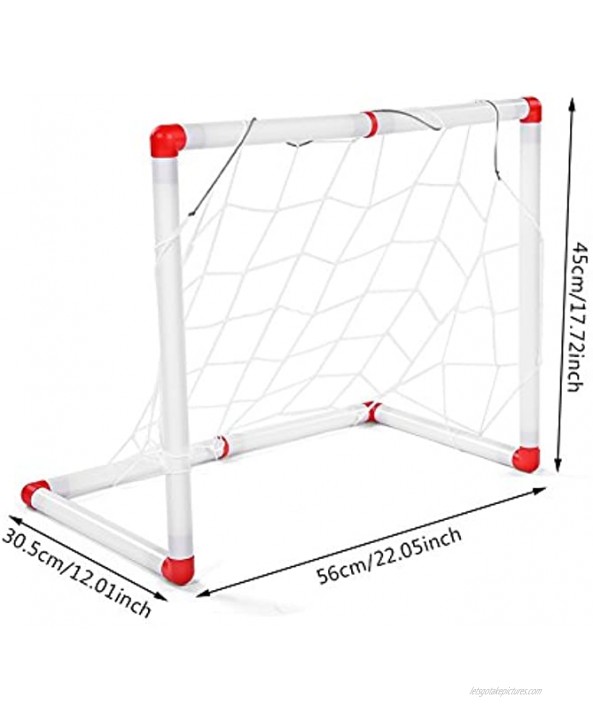 01 Kids Soccer Set Soccer Goal Set Active Training Ability Easy Assemble Plastic Rounded Edge for Kids