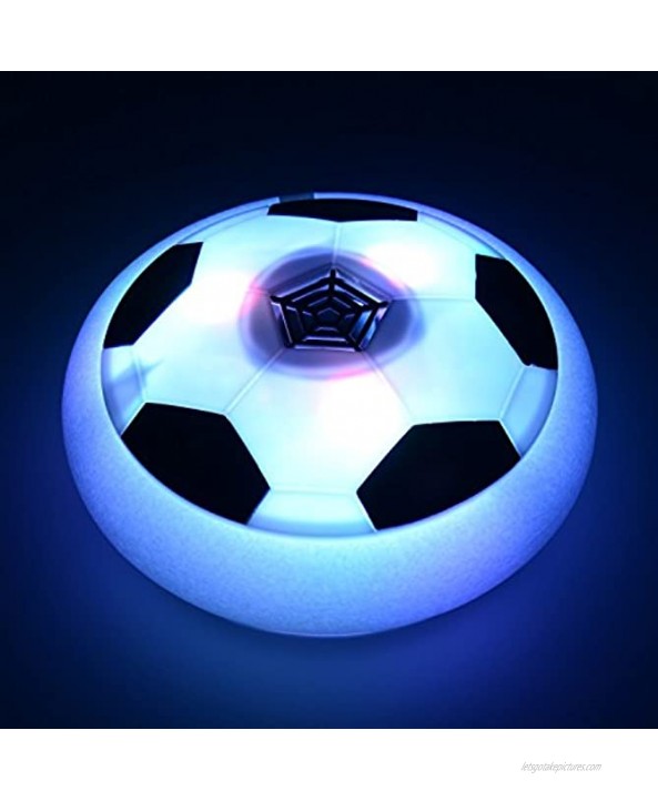 BETTERLINE Air Power Soccer Football Hover Disc Toy with Foam Bumpers and Light-Up LED Lights Kids Sports Ball Game for Indoor & Outdoor Play Gift for Children