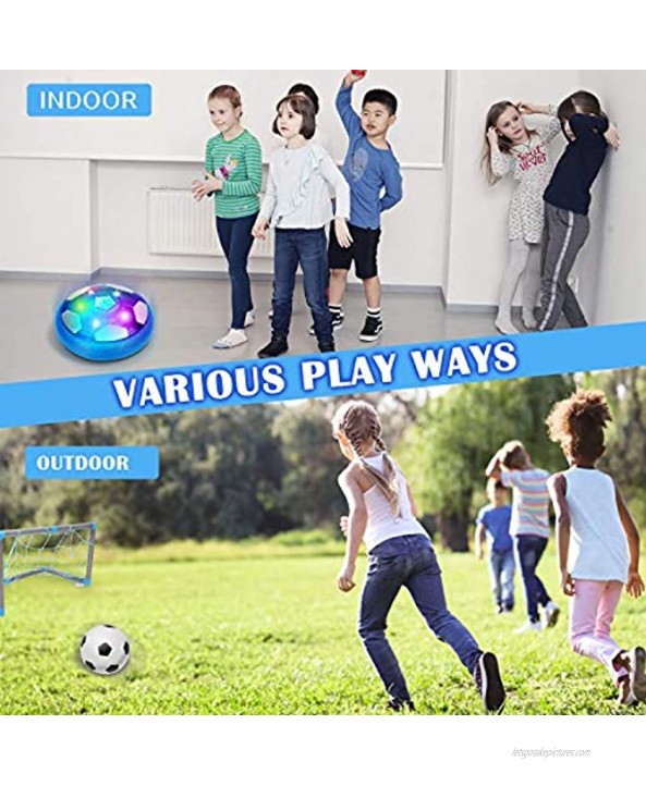 biulotter Kids Toys Hover Soccer Ball Children Rechargeable Air Soccer with 2 Goals Ball Toy with LED Light Football Training Indoor & Outdoor Games Funny Gift for Boys Girls Adults Product Name