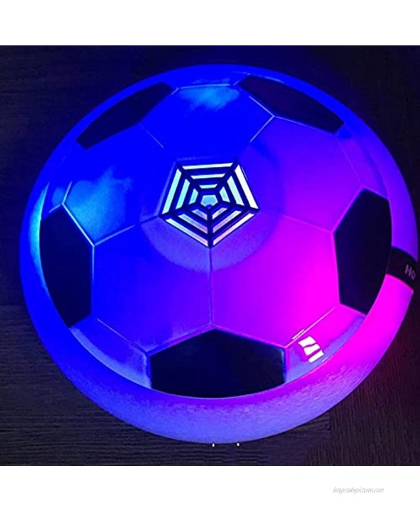 GOGOFUN Hover Soccer Ball Boy Toys Indoor Air Soccer Ball Games Activities with LED Light Perfect Birthday for Kids Toddler Girls Black