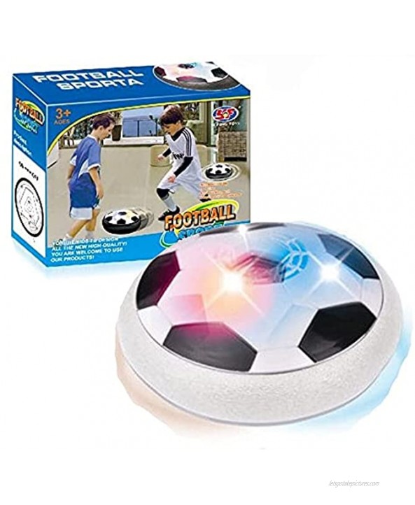 GOGOFUN Hover Soccer Ball Boy Toys Indoor Air Soccer Ball Games Activities with LED Light Perfect Birthday for Kids Toddler Girls Black