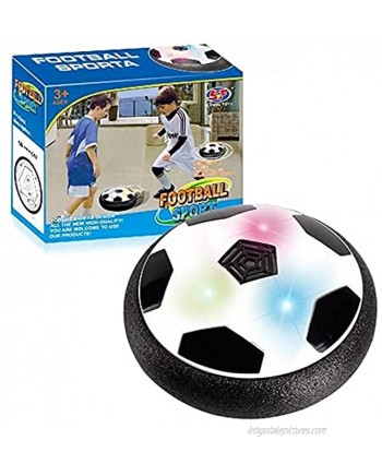 GOGOFUN Hover Soccer Ball Boy Toys Indoor Air Soccer Ball Games Activities with LED Light  Perfect Birthday for Kids Toddler Girls Black