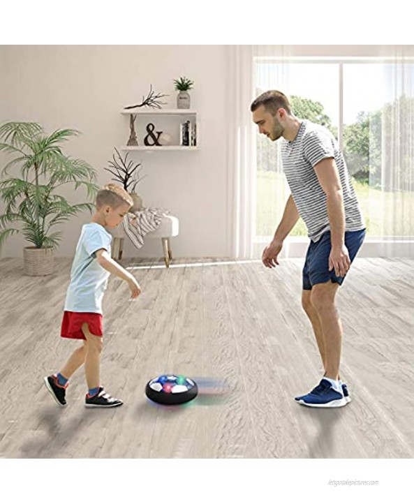 Hover Soccer Ball Boy Toys Indoor Floating Rechargeable Soccer with Colorful LED Light and Soft Foam Bumper Upgrade Air Training Soccer Ball for 3 4 5 6 7 8-16 Years Old Boys Girls Adults