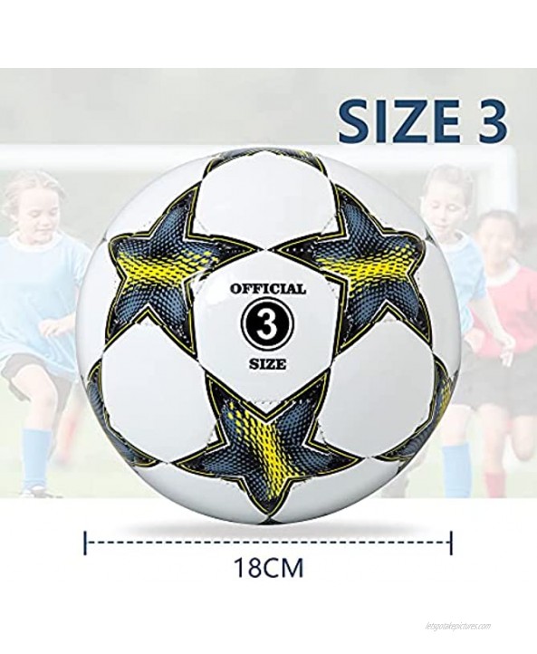 Kids Soccer Ball Size 3 Dakapal Premium TPU Soccer Ball for Kids Toddlers Age 3-8 Creative Funny Indoor Outdoor Sport Balls Games Toysdeflated