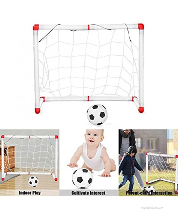 Maquer Children Football Game Response Capability Physical Coordination Soccer Goal Set Convenient to Storage for Kids Children