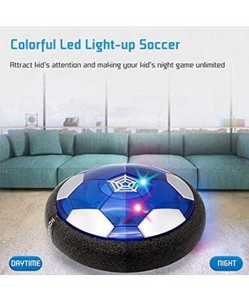 Rechargeable Hover Soccer Ball Upgraded Air Soccer with Colorful LED Light Indoor Fun Kids Toys Christmas Stocking Stuffers Birthday Gifts for Boys Girl Toddlers Age 3-12 Years Old