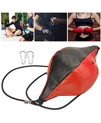 Shanrya Double End Punch Bag Pu Leather 38X18Cm Boxing Training Pump Firm for Professional Athlete for Amateur Boxing Fan