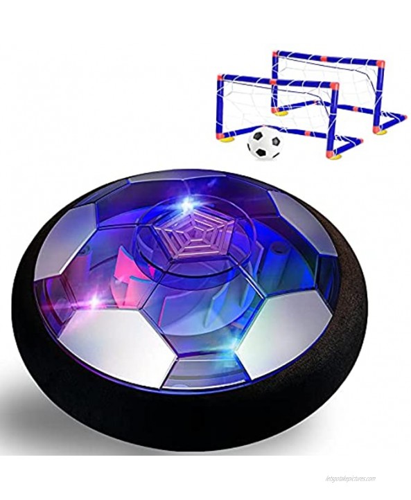 W Q Kids Toys Hover Soccer Ball Set Rechargeable Air Soccer with LED Lights and Foam Bumpers Gifts for Boys Girls 3-16 Year Old Hover Toys Inflatable Ball for Indoor Outdoor Games