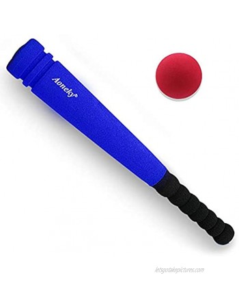 Aoneky Min Foam Baseball Bat and Ball for Toddler Indoor Soft Super Safe T Ball Bat Toys Set for Kids Age 3 Years Old Best Gift for Children 16.5 inch