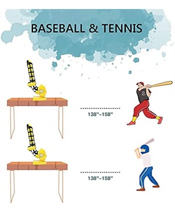 Automatic Pitcher Play Set 2 in 1 Baseball & Tennis Pitching Machine Active Training Toys Set Outdoor Training Sport Games for 5+ Year Old Kids Boys & Girls