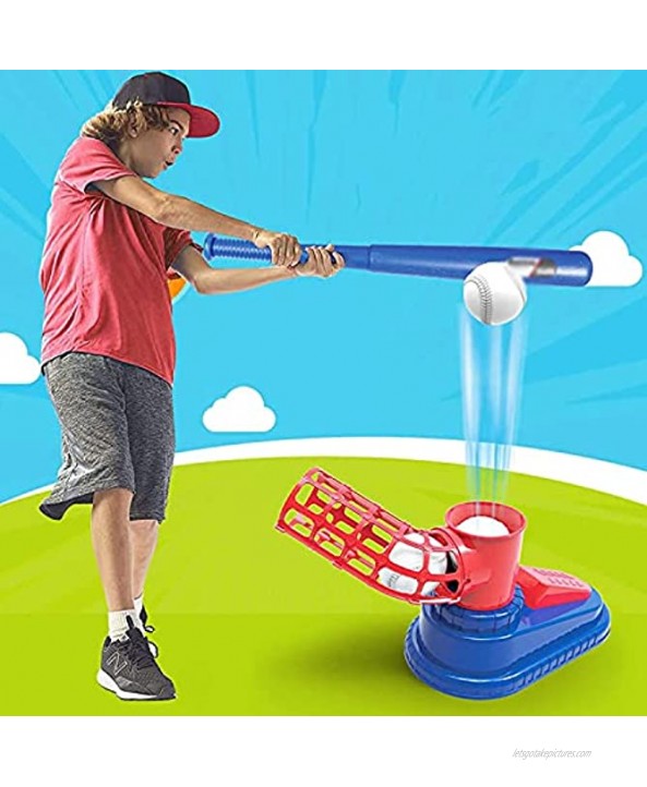 Baseball Pitching Machine Plastic Sport Games Parent-Child ​Interaction Set Plastic Automatic Baseball Batting Catching Machine Kids Gift for Children Outdoor Toy
