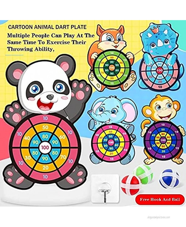 HIGRACE Dart Board Sticky Balls Set Boy Sport Cute Cartoon Safety Dart Board Set Party Games Toddler Activity for Indoor Outdoor Funny 6 Style