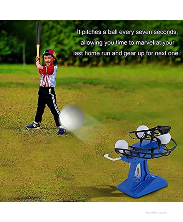 Makeupart Baseball Pitching Toy Baseball Shooting Machine for Kids Batting Training Angle Adjustable Shooting Ball for Teen Playing 6 Toy Balls Included