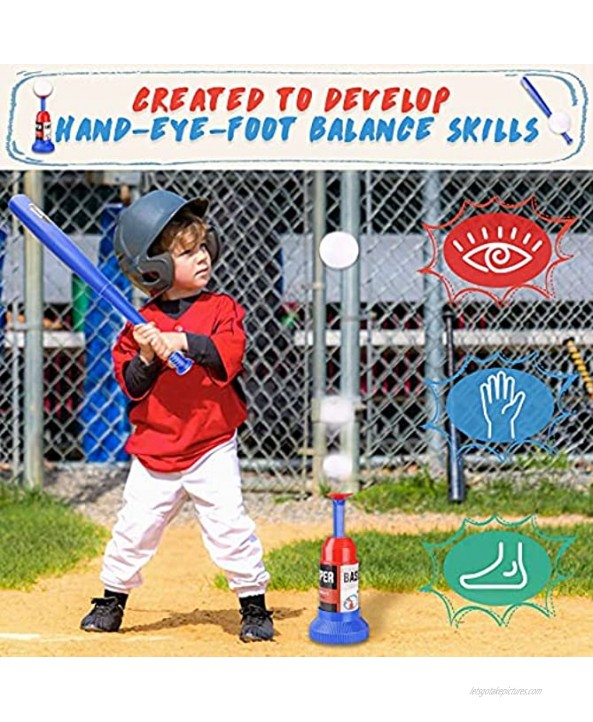 Melodyblue Toddler Toys Set Kids Toys Baseball Tee Ball Set Outdoor Toys for Toddler Boy Toys with Toddler T Ball Set with