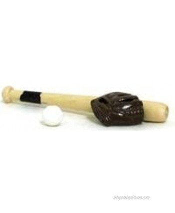 Miniature Baseball Bat Glove & Ball