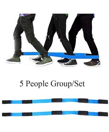 Okuyonic Ribbon Elastic Adjustable Elastic Band Team-Building Game for Outdoor Play for Any Outdoor Activities for Family Party Improve RelationshipSet of 5 People