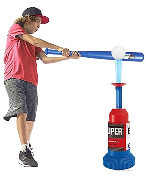 T-Ball Set for Toddlers Children Baseball Toys Baseball Pitching Toy Baseball Launcher Training Baseball Bat for Children Baseball Launcher Toy Color : Blue Size : One Size