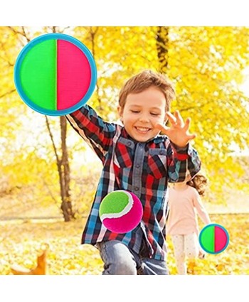 Vicksune Kids Toys Toss and Catch Game Set Ball Sports Games with 6 Paddles 4 Balls and 1 Storage Bag Ball Game Outdoor Game for Kids Backyard Games Beach Game for Kids Gift Ideal