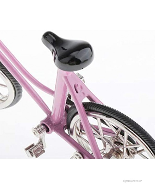 4.3 Mini Alloy Finger Bikes Mountain Bike Fixed Bicycle Model Novelty Toys Game for Kids Boys Girls Children Adult Gift Select Colors Pink
