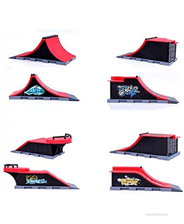 Adanina Skate Park Kit Ramp Parts for Fingerboard Mini Finger Skateboard Skate Boarding Toy Sports Games Kids Gift