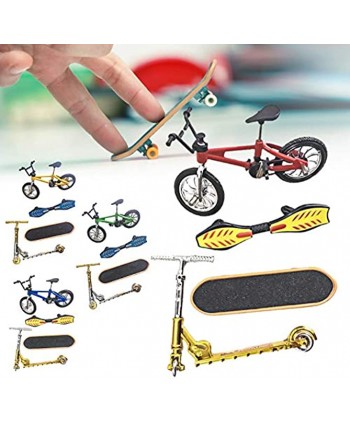 Children Boys Toy Miniature Finger Bicycle Skateboard Vitality Board Scooter Set,Perfect Child Intellectual Toy Gift Set Red