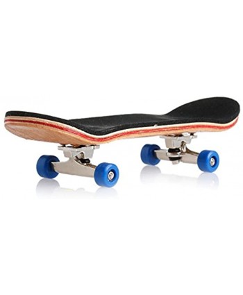 GUSENG 1SET Children Wooden Deck Fingerboard Skateboard Sport Games Kids Gift Maple Wood Toy Light Blue