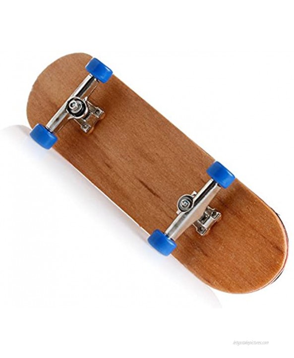 GUSENG 1SET Children Wooden Deck Fingerboard Skateboard Sport Games Kids Gift Maple Wood Toy Light Blue
