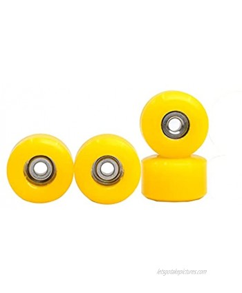 Teak Tuning Apex 71D Urethane Fingerboard Wheels New Street Shape 7.7mm Diameter Ultra Spin Bearings Made in The USA Banana Yellow Colorway
