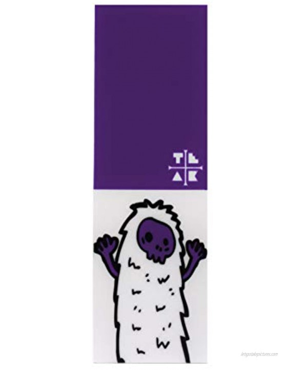 Teak Tuning Fingerboard Deck Graphic Purple Yeti Adhesive Graphics to Customize Your 35mm Fingerboard Deck 110mm Long 35mm Wide 0.2mm Thick Waterproof Vinyl Includes Mini File